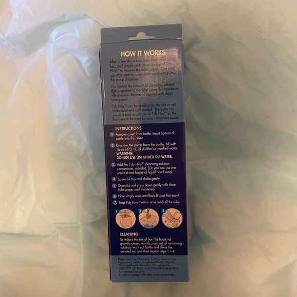 Bidet in a Bottle (Toilet Tissue Moistener) Tidy Hiny (NEW & UNUSED) - Picture 5 of 13